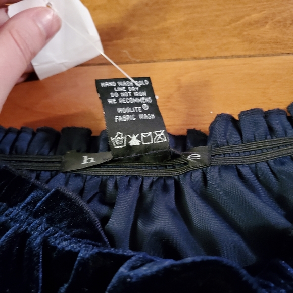 NWT Hype Girls Navy Blue Velour Dress - Picture 6 of 15